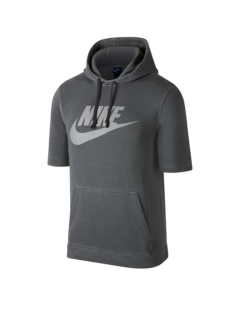 NIKE Herren Kurzarm Hoody Nike Sportswear schwarz | S Hoodies » Nike Sportswear von Nike in grau im Online Shop
